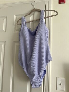 Lilac Textured One-Piece Swimsuit